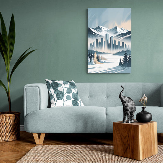 Whistler Winter Wonderland - Canvas Wall Art Living Room