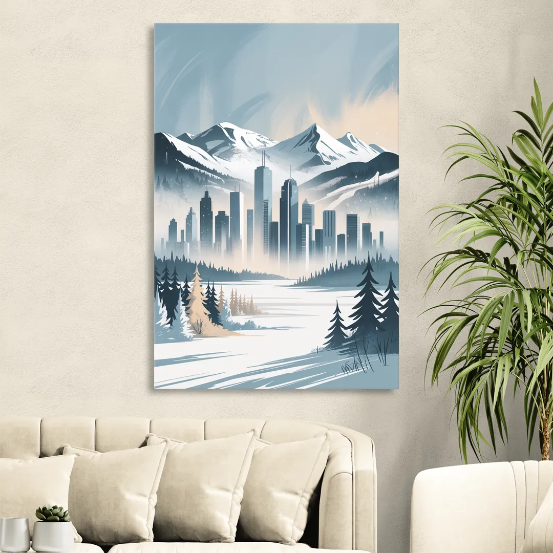 Whistler Winter Wonderland Living Room - Canvas Wall Art