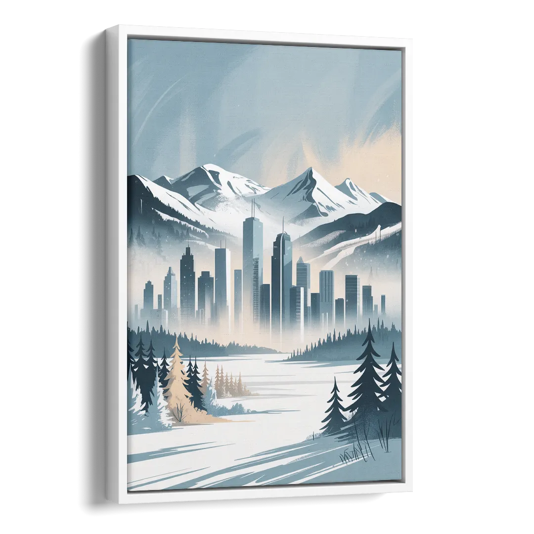 Whistler Winter Wonderland Side - White Canvas Wall Art