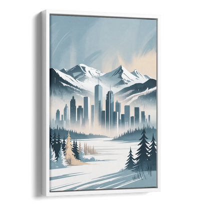 Whistler Winter Wonderland Side - White Canvas Wall Art