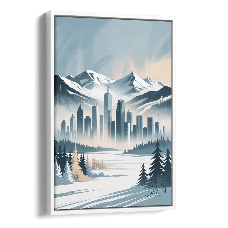 Whistler Winter Wonderland Side - White Canvas Wall Art