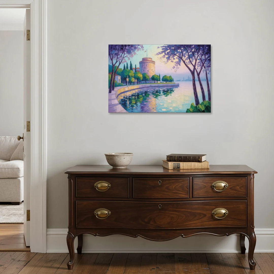 White Tower Serenity - Canvas Wall Art - Coffee Table - 36x24