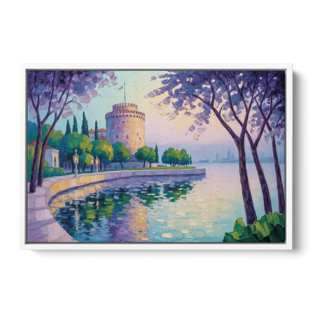 White Tower Serenity Front - White Canvas Wall Art