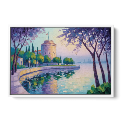White Tower Serenity Front - White Canvas Wall Art