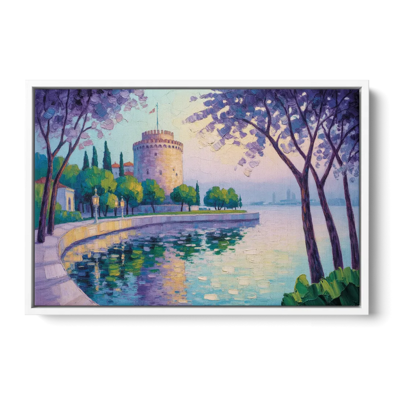 White Tower Serenity Front - White Canvas Wall Art