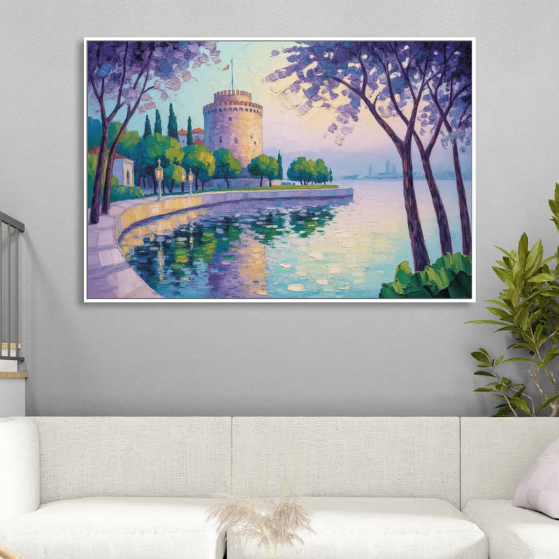 White Tower Serenity Sitting Room - White Canvas Wall Art