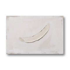 White on White Painting with a Warm Crescent - Canvas Wall Art - Front