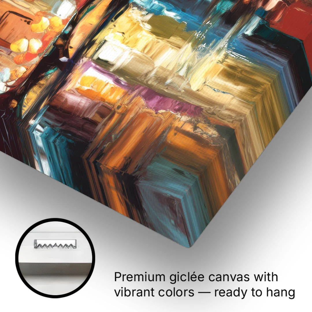 Wichita Cityscape Glow - Canvas Wall Art - Gallery Wrap Corner