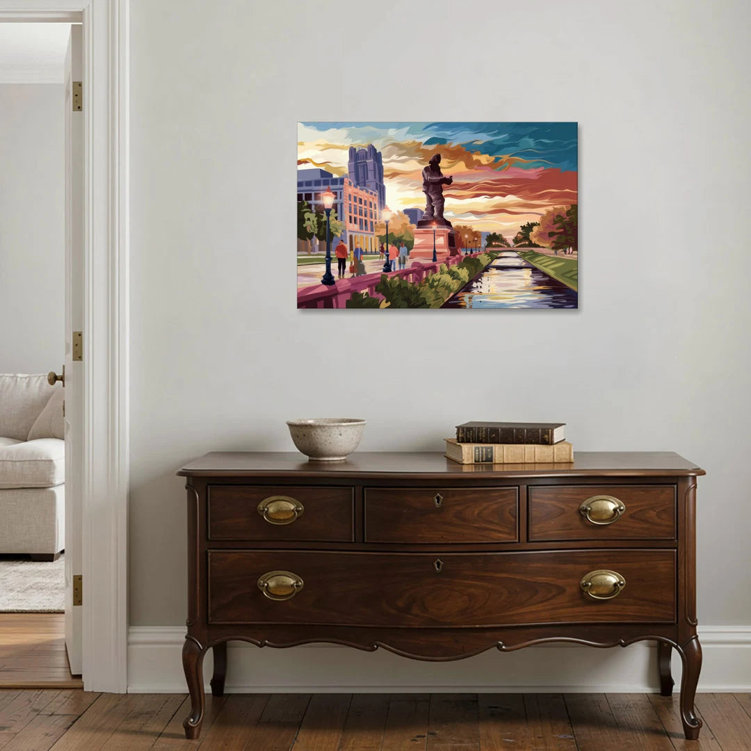 Wichita Historic Landmarks - Canvas Wall Art - Coffee Table - 36x24