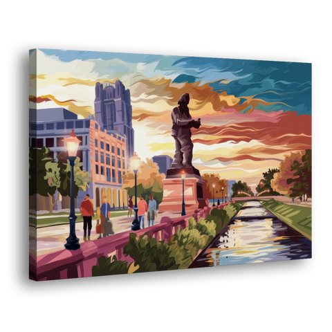 Wichita Historic Landmarks - Canvas Wall Art - Side