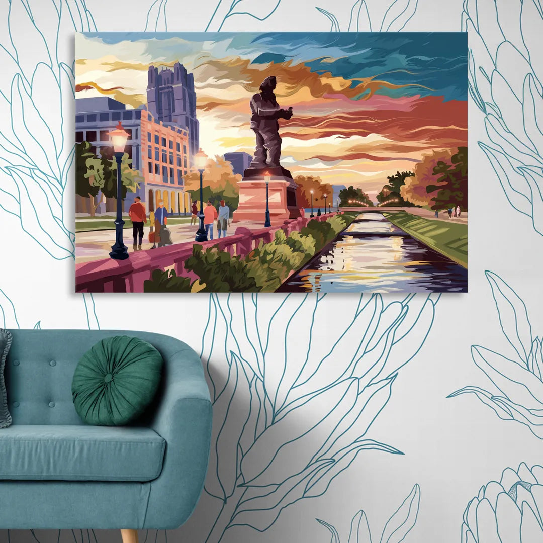 Wichita Historic Landmarks Living Room - Canvas Wall Art