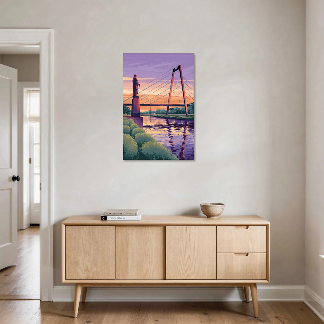 Wichita Riverfront Views - Canvas Wall Art - Coffee Table - 24x36