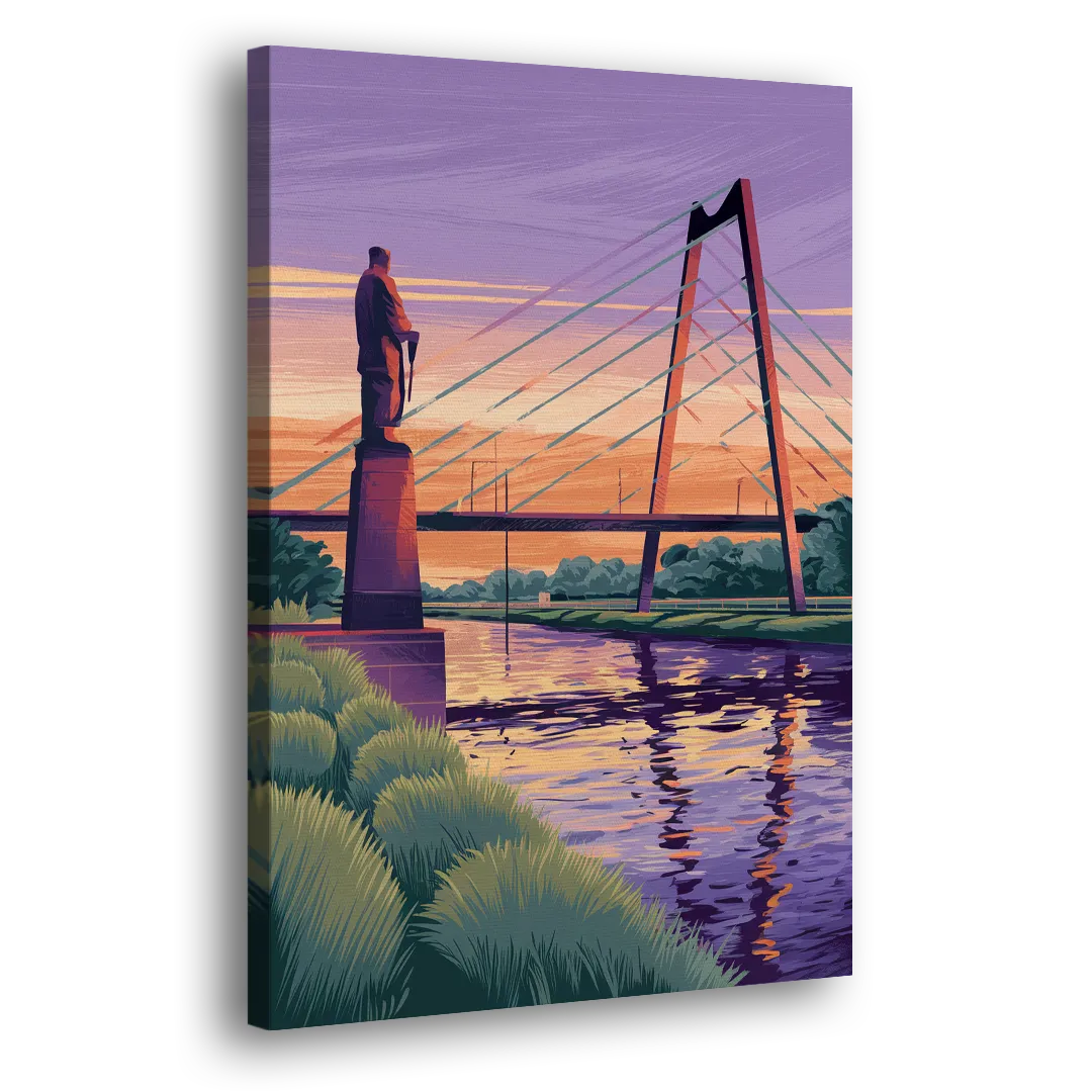 Wichita Riverfront Views Side - Canvas Wall Art