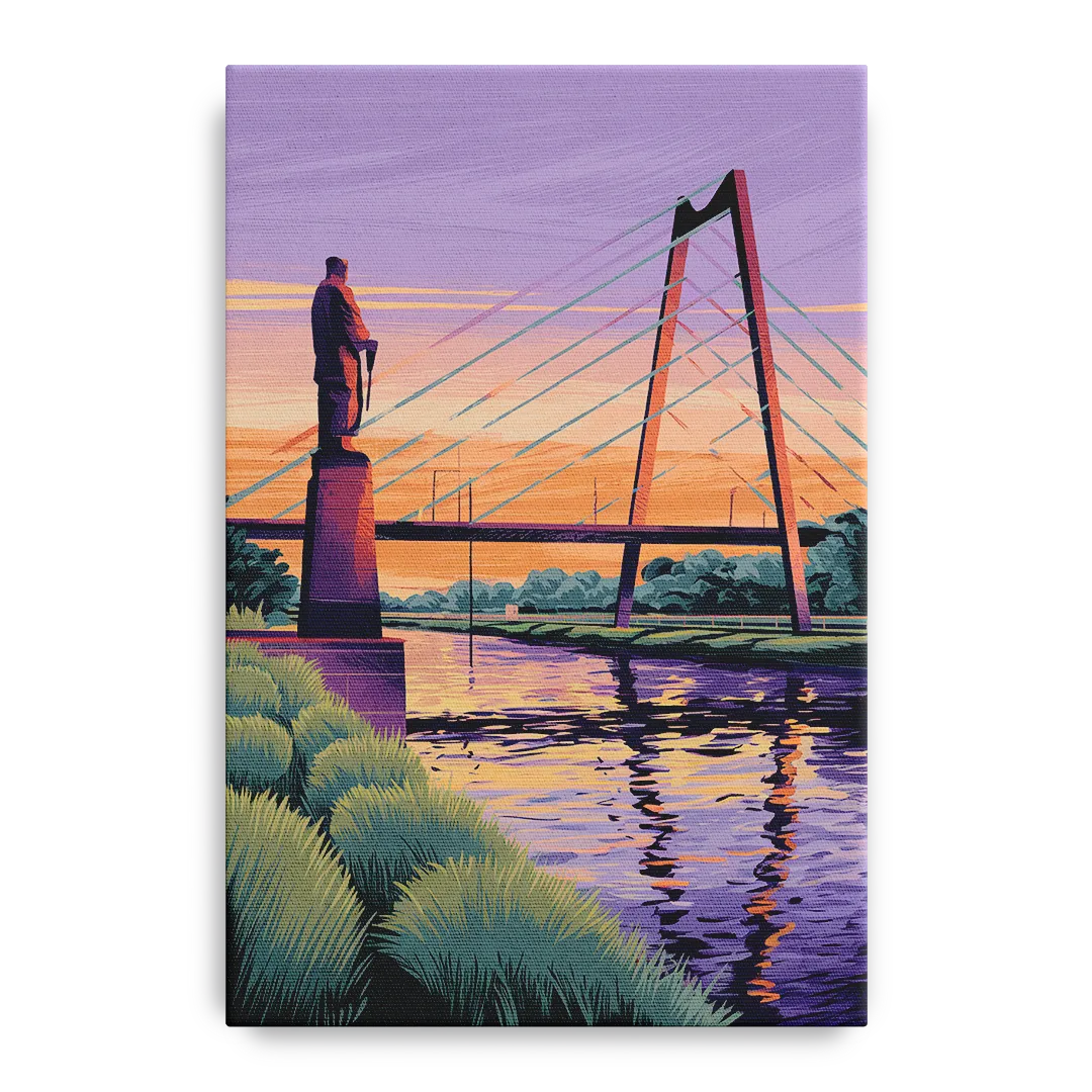Wichita Riverfront Views Front - Canvas Wall Art