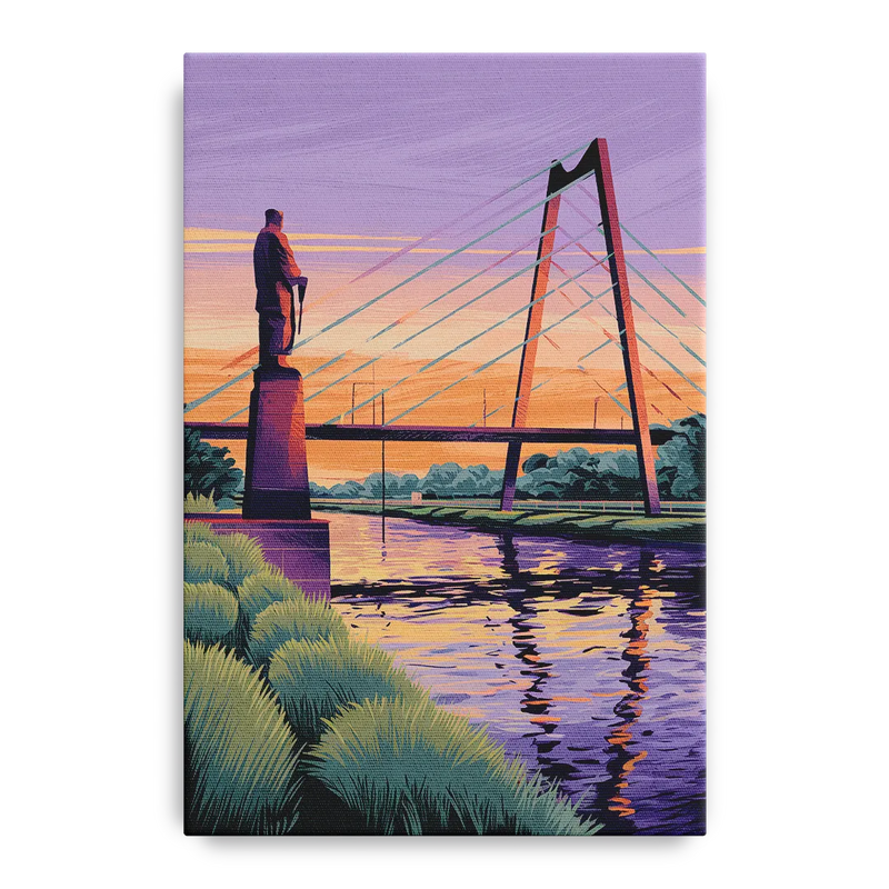 Wichita Riverfront Views Front - Canvas Wall Art