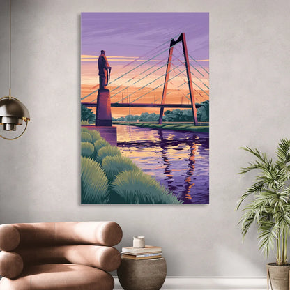 Wichita Riverfront Views Living Room - Canvas Wall Art