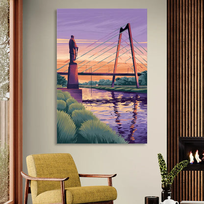 Wichita Riverfront Views Sitting Room - Canvas Wall Art