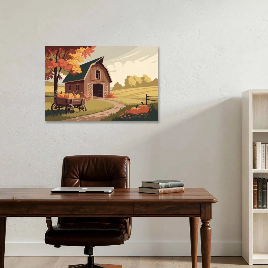 Wichita Rustic Charm - Canvas Wall Art - Office - 36x24