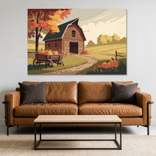 Wichita Rustic Charm - Canvas Wall Art - Sofa - 60x40