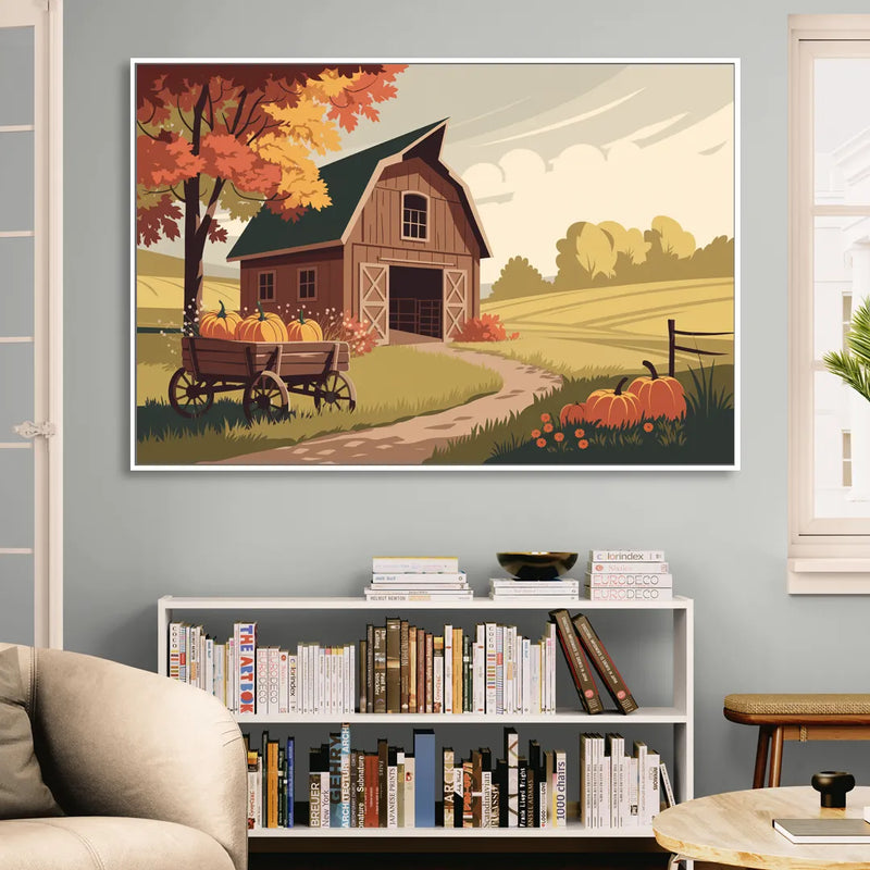 Wichita Rustic Charm Sitting Room - White Canvas Wall Art