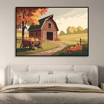 Wichita Rustic Charm Living Room - Black Canvas Wall Art