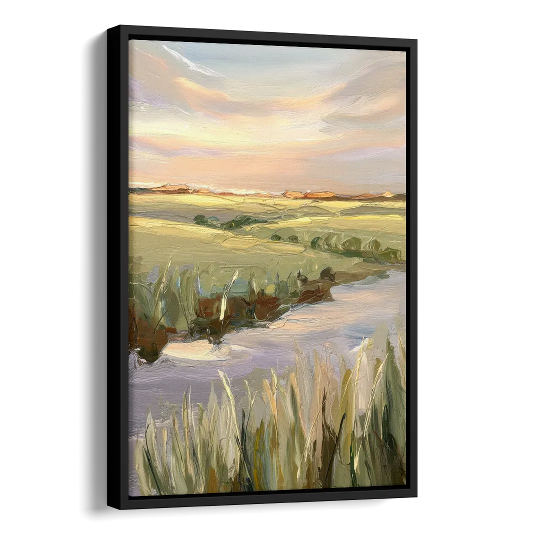 Wichita Scenic Horizons Side - Black Canvas Wall Art