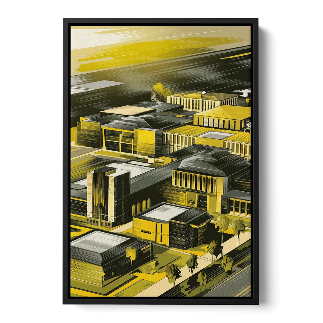 Wichita State Shockers Pride Front - Black Canvas Wall Art