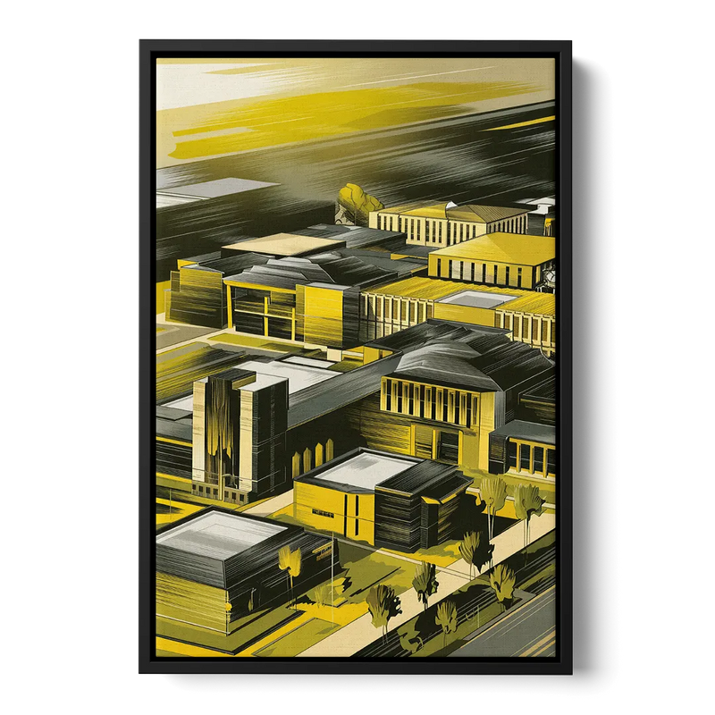 Wichita State Shockers Pride Front - Black Canvas Wall Art