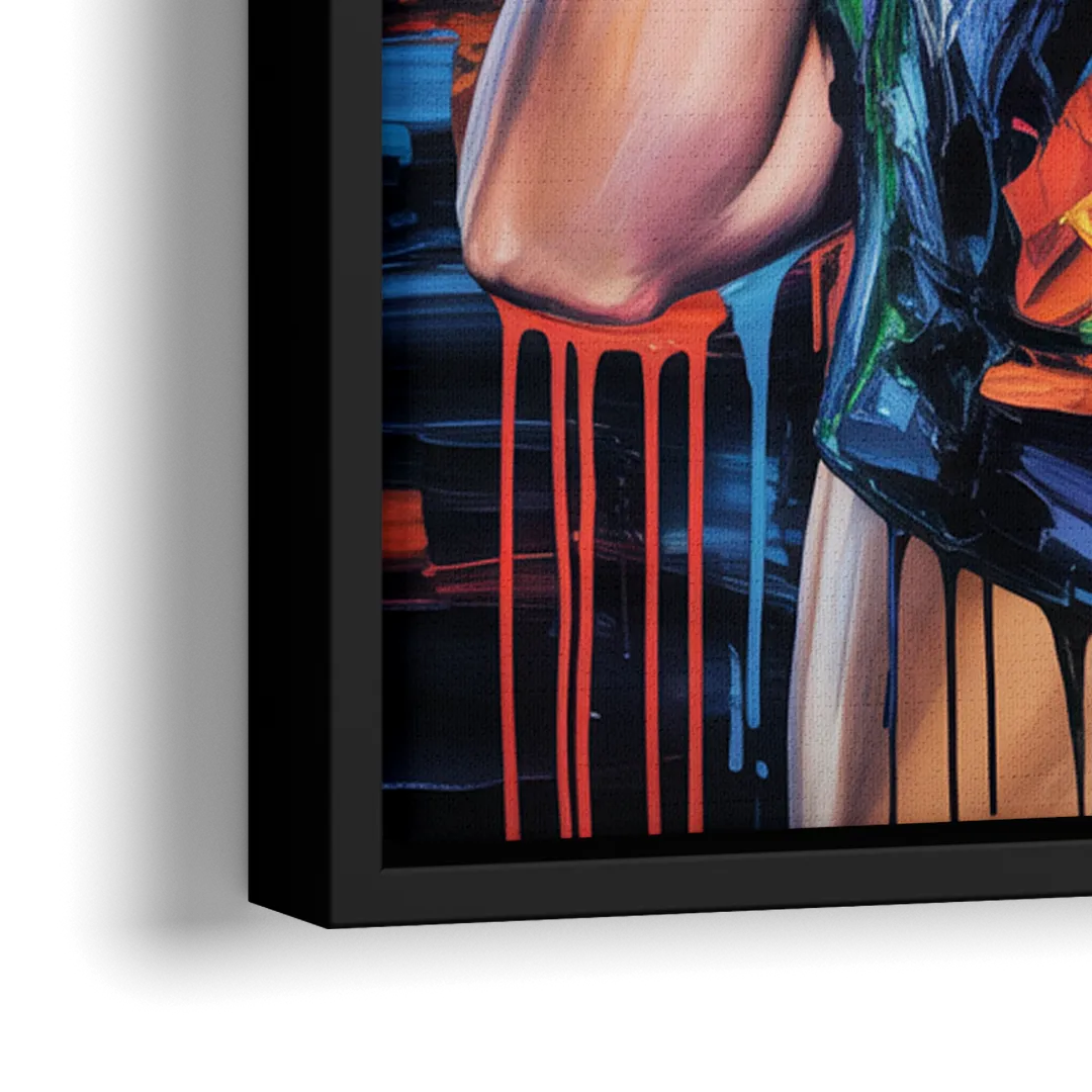 Wild Dreams - Close-Up Black Frame Canvas