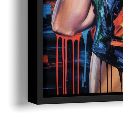 Wild Dreams - Close-Up Black Frame Canvas