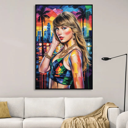 Wild Dreams Living Room - Black Canvas Wall Art