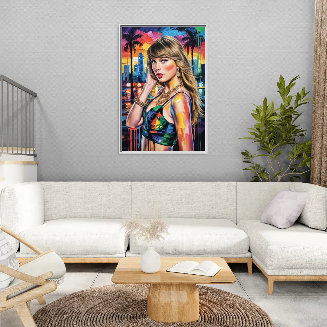 Wild Dreams - Living Room White Frame Canvas