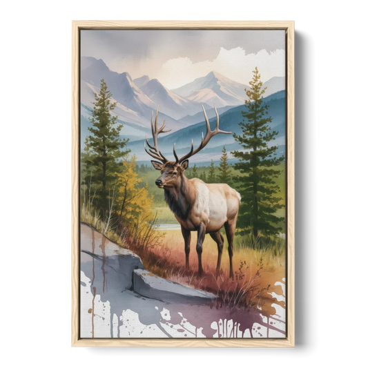 Wildlife of Jasper - Oak Framed Canvas Wall Art - Front