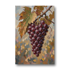 Wine Canvas Art of Ripe Grapes on the Vine - Canvas Wall Art - Front
