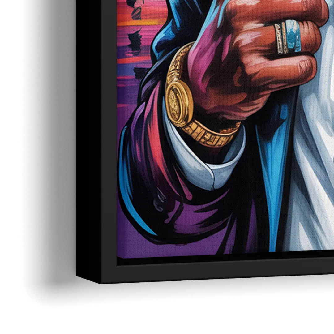 Wisdom Light 2.0 - Close-Up Black Frame Canvas