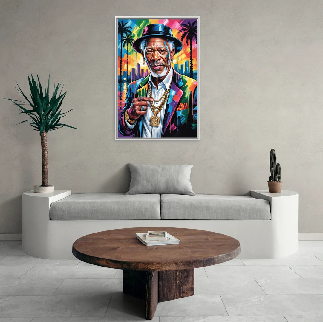 Wisdom Light 2.0 - Living Room White Frame Canvas