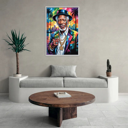 Wisdom Light 2.0 - Living Room White Frame Canvas