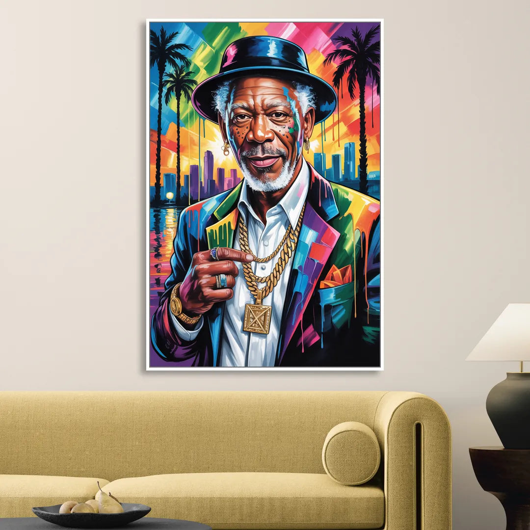 Wisdom Light 2.0 Living Room - White Canvas Wall Art