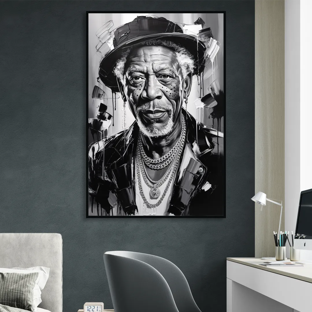 Wisdom Light Living Room - Black Canvas Wall Art