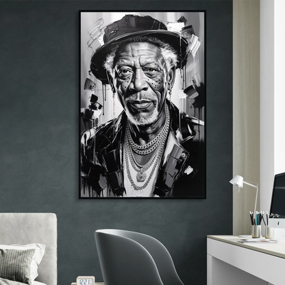Wisdom Light Living Room - Black Canvas Wall Art