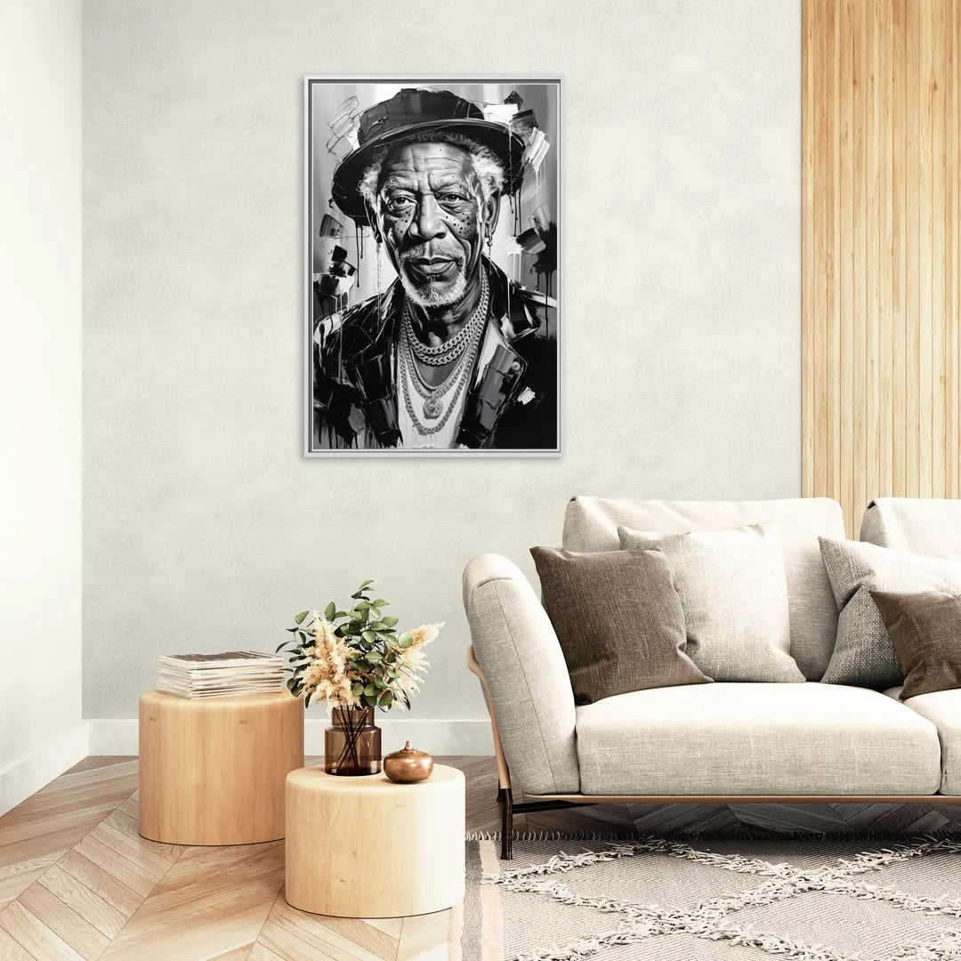 Wisdom Light - Living Room White Frame Canvas