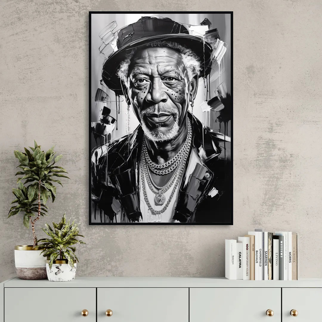 Wisdom Light Sitting Room - Black Canvas Wall Art