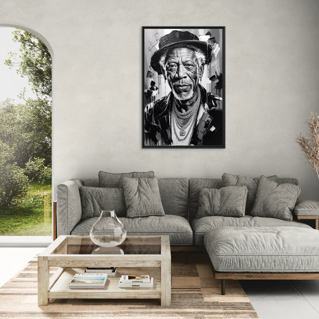 Wisdom Light - Living Room Black Frame Canvas