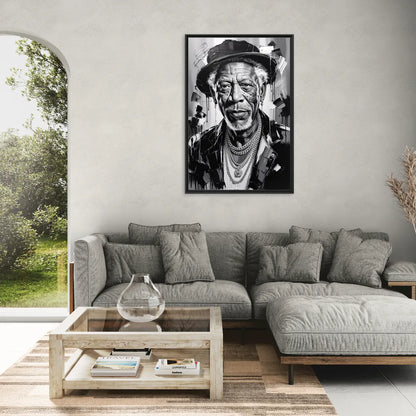 Wisdom Light - Living Room Black Frame Canvas