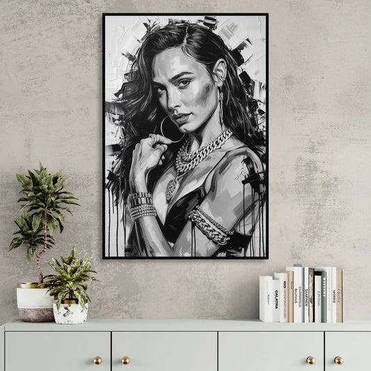 Wonder Grace 2.0 Living Room - Black Canvas Wall Art