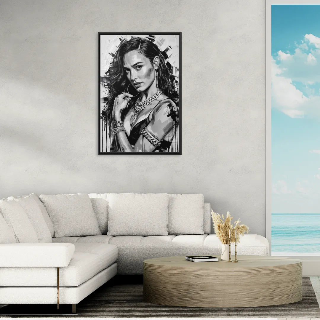Wonder Grace 2.0 - Living Room Black Frame Canvas