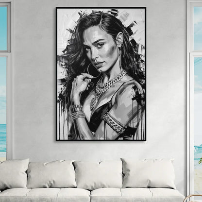 Wonder Grace 2.0 Sitting Room - Black Canvas Wall Art