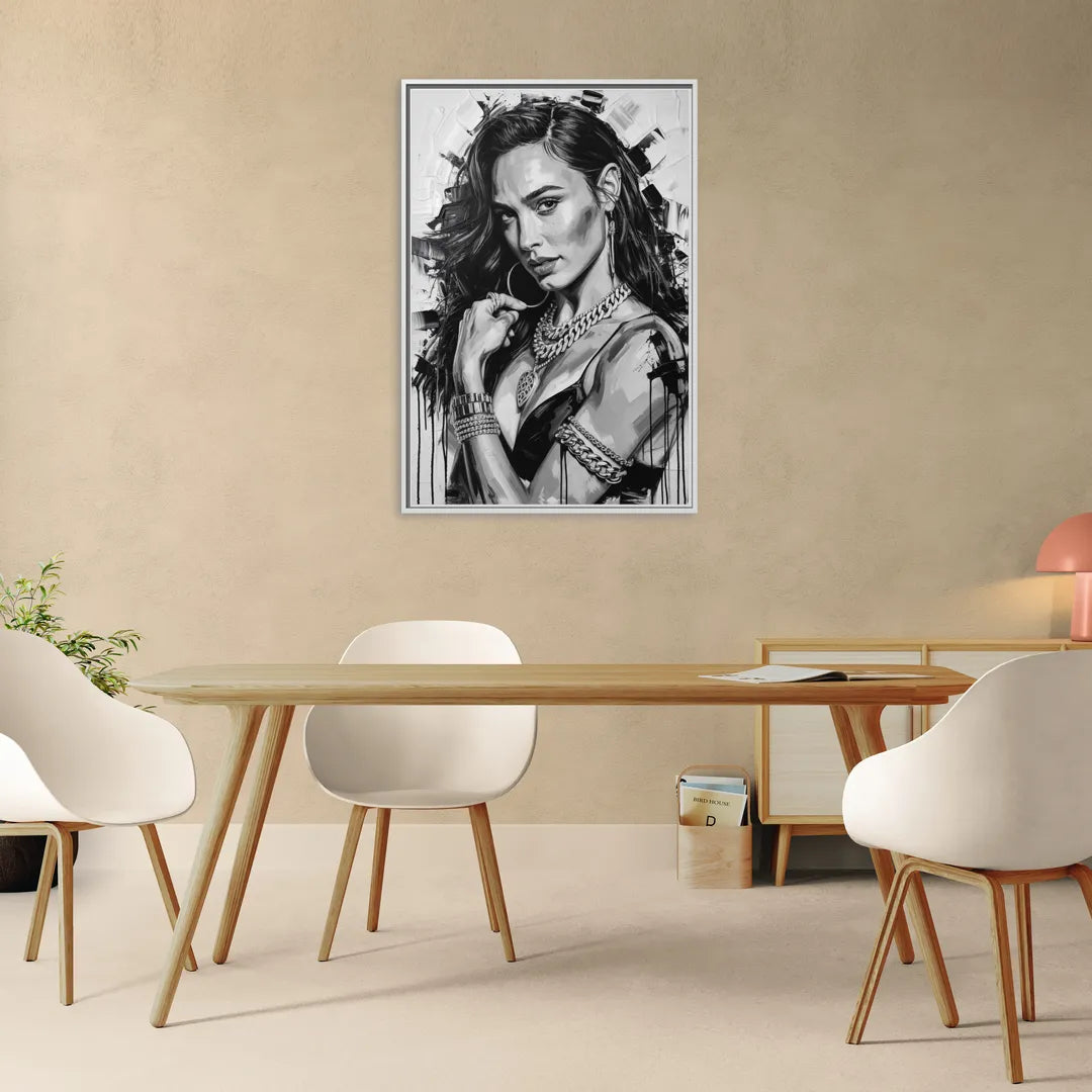 Wonder Grace 2.0 - Living Room White Frame Canvas
