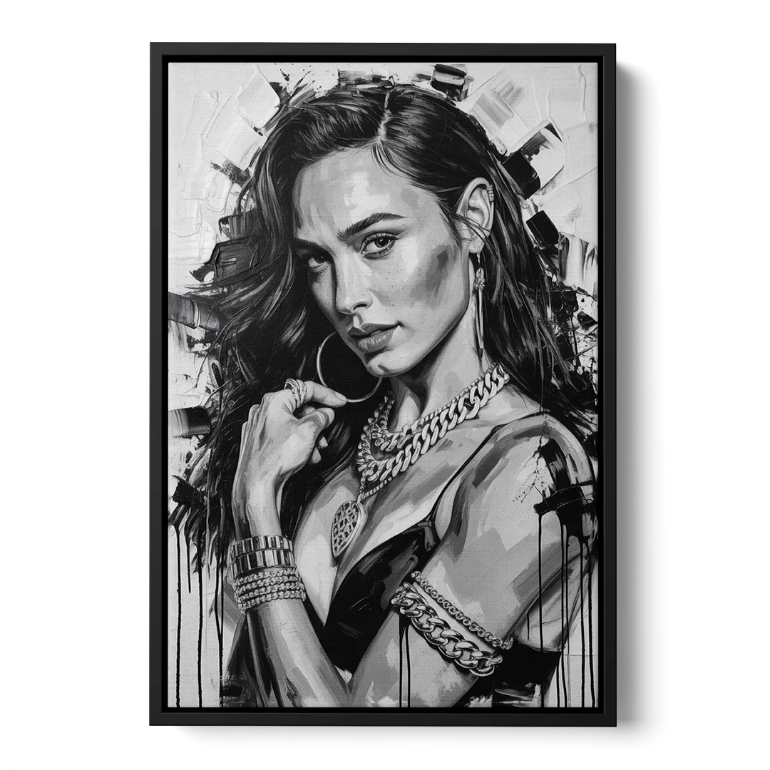 Wonder Grace 2.0 Front - Black Canvas Wall Art