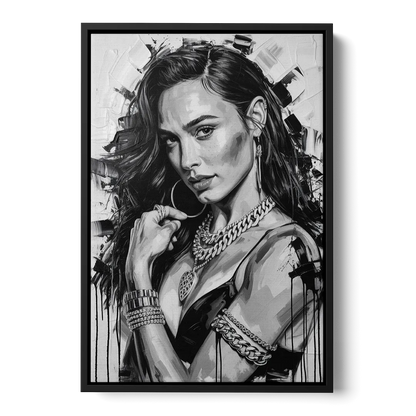 Wonder Grace 2.0 Front - Black Canvas Wall Art